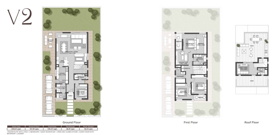 Floor plan for villa at Karmell New Zayed