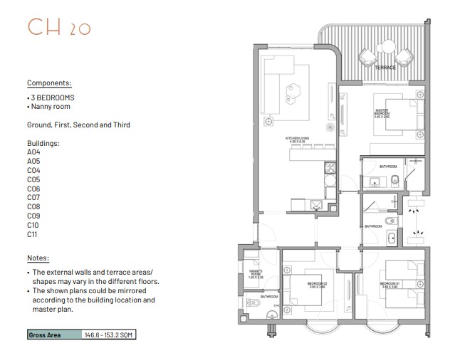 Floor plan for chalet at June