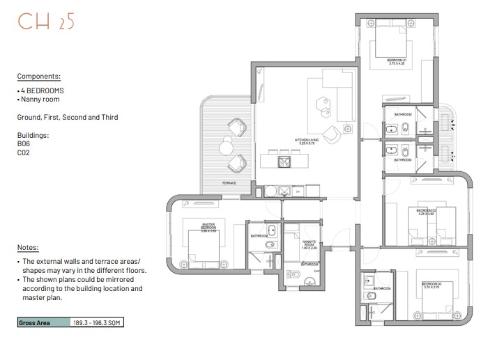Floor plan for chalet at Pearl-June