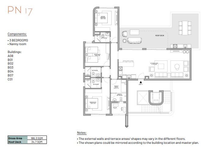 Floor plan for chalet at June