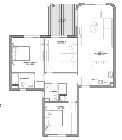 Floor plan for chalet at June