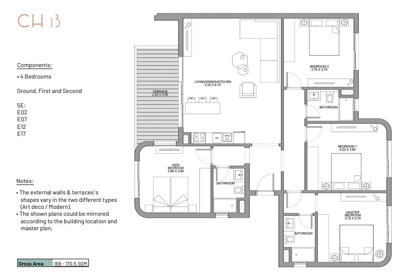 Floor plan for chalet at June