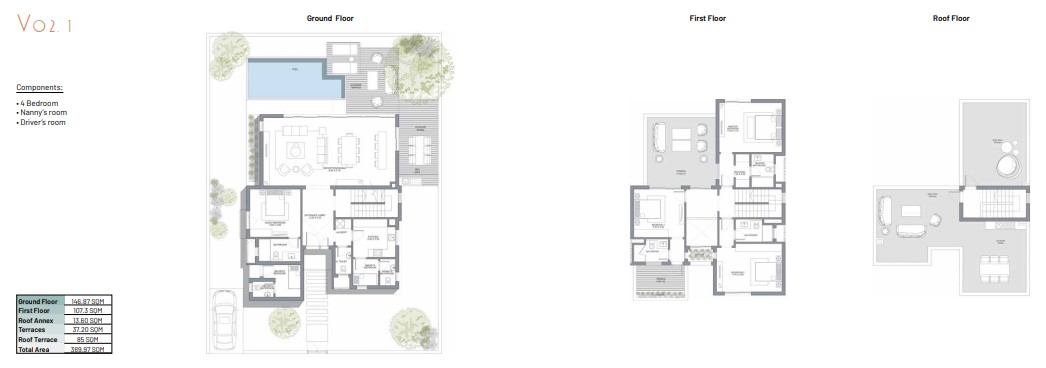 Floor plan for villa at June