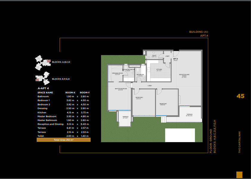Floor plan for apartment at The Capitalway