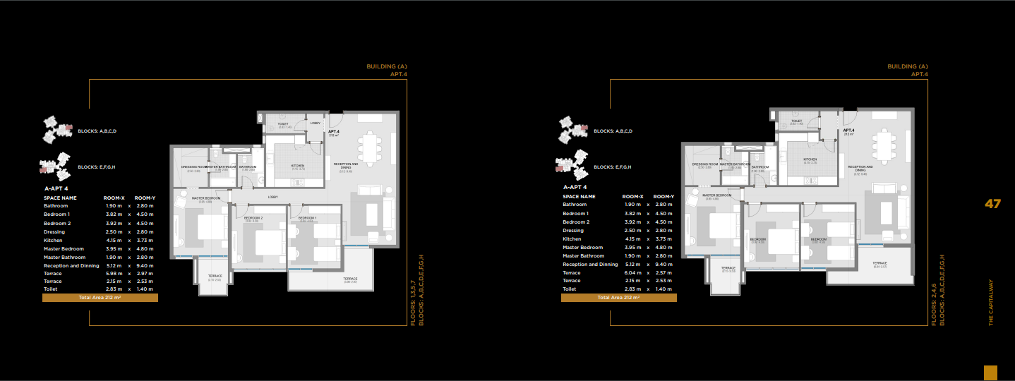 Floor plan for apartment at The Capitalway