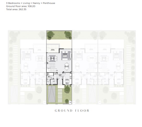 Floor plan for townhouse at The Estates Residence