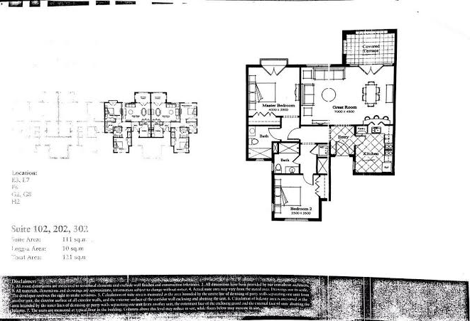 Floor plan for penthouse at Marassi