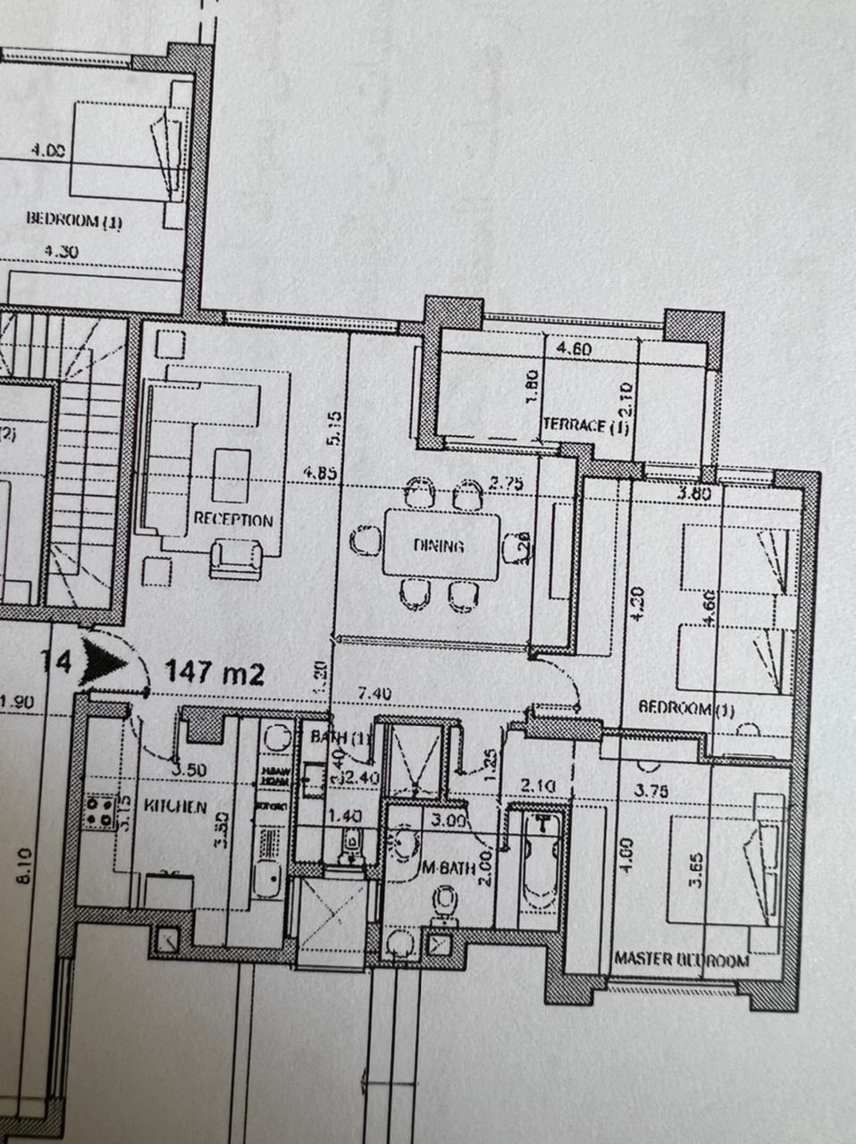Floor plan for apartment at The Village Gate