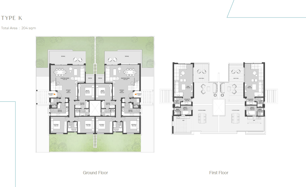Floor plan for townhouse at O West Orascom