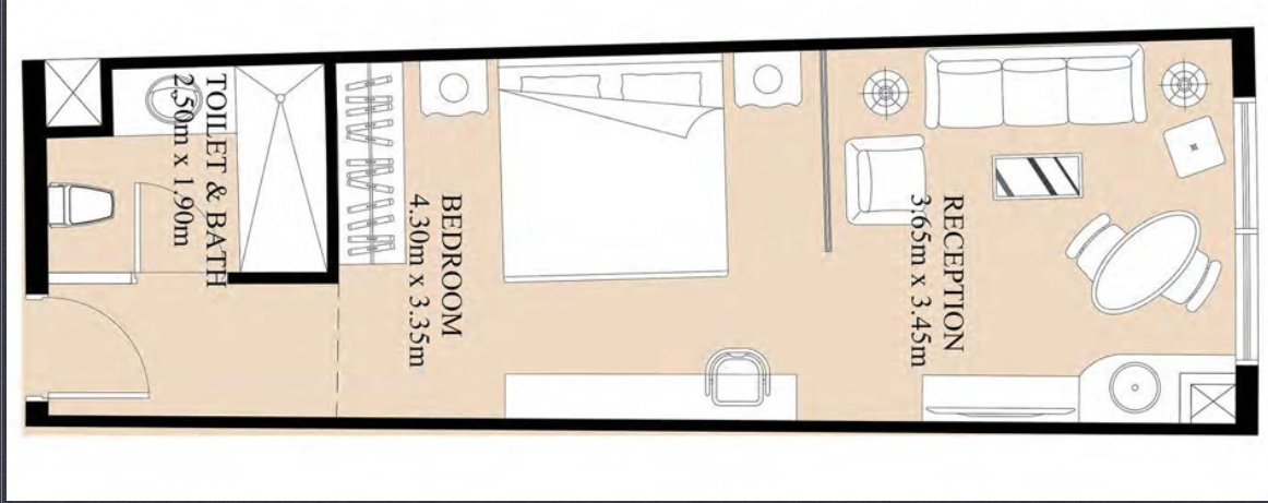 Floor plan for apartment at Fifth Square Al Marasem