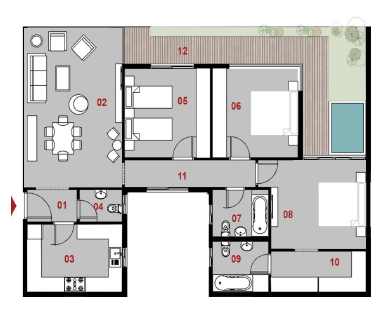 Floor plan for apartment at Il Bosco New Capital