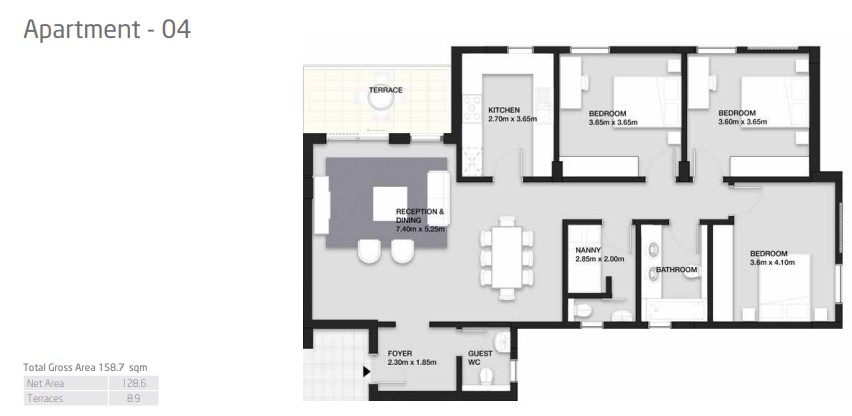 Floor plan for apartment at VYE SODIC