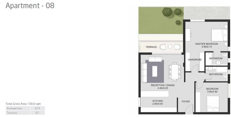 Floor plan for apartment at VYE SODIC