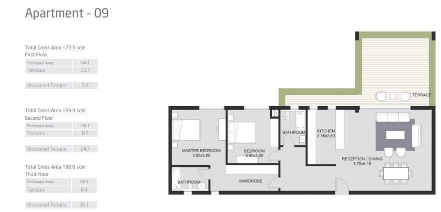 Floor plan for apartment at VYE SODIC