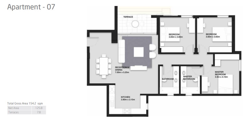 Floor plan for apartment at VYE SODIC