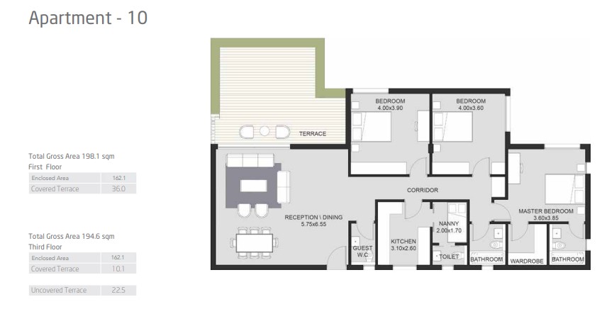 Floor plan for apartment at VYE SODIC