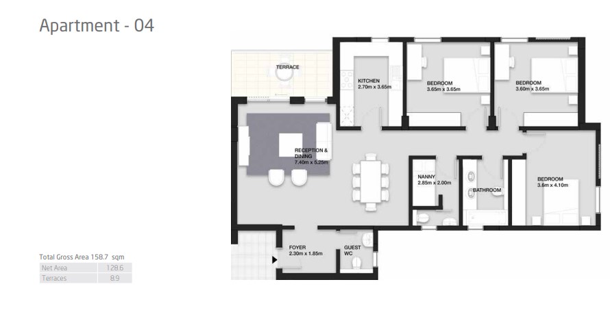 Floor plan for apartment at VYE SODIC
