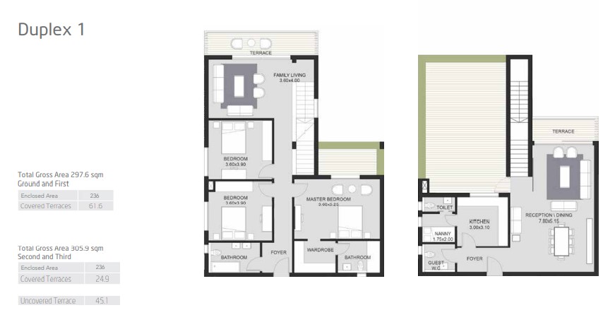 Floor plan for duplex at VYE SODIC