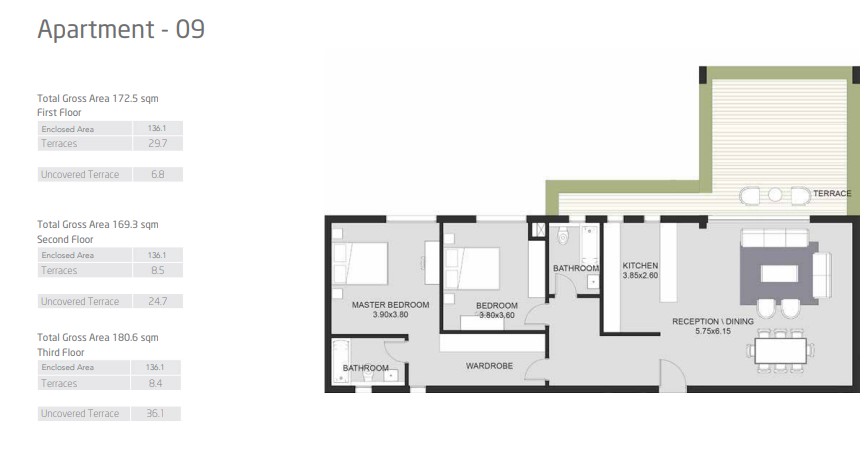 Floor plan for apartment at VYE SODIC