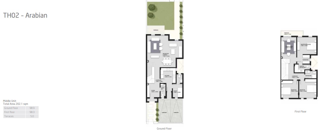 Floor plan for townhouse at VYE SODIC