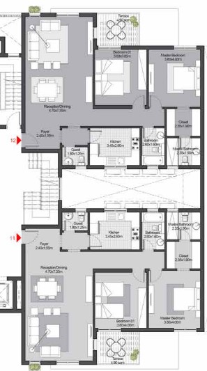 Floor plan for apartment at SODIC East