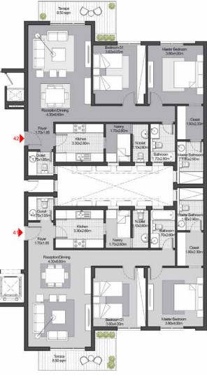 Floor plan for apartment at SODIC East