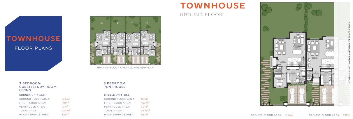 Floor plan for townhouse at SODIC East