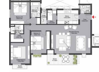 Floor plan for apartment at SODIC East