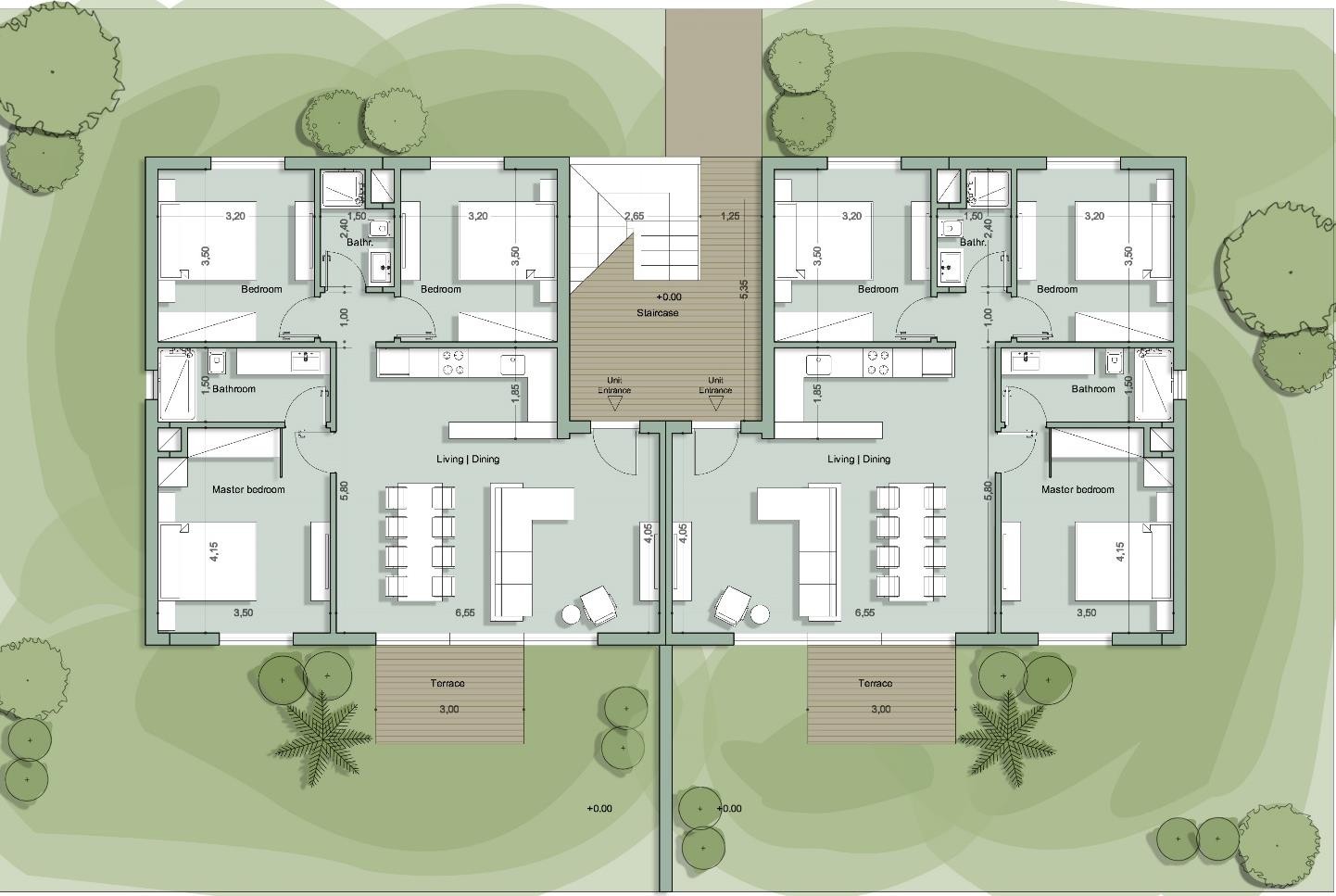 Floor plan for chalet at Il Monte Galala