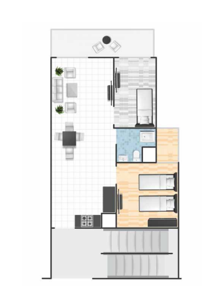 Floor plan for chalet at Cape Bay Blumar Lasirena