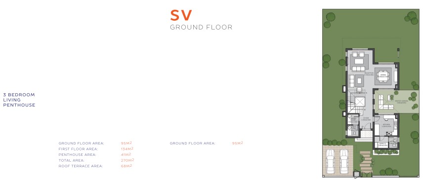 Floor plan for villa at SODIC East