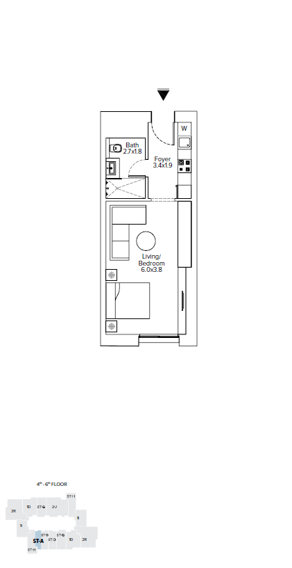 Floor plan for apartment at AEON Towers