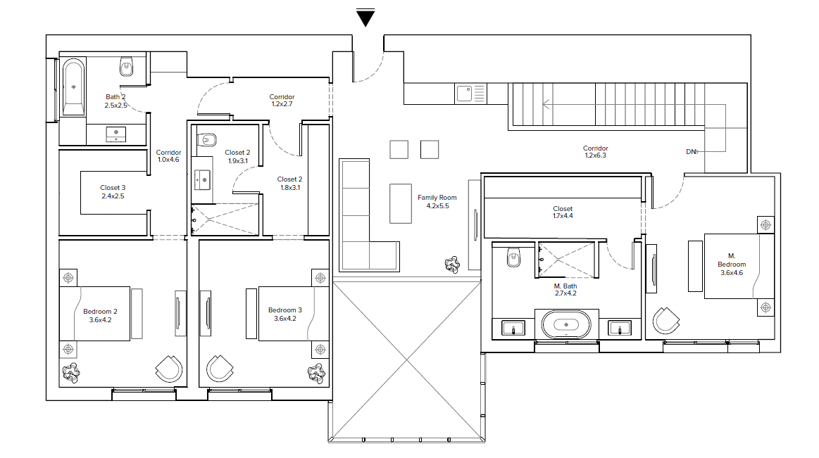 Floor plan for penthouse at AEON Towers
