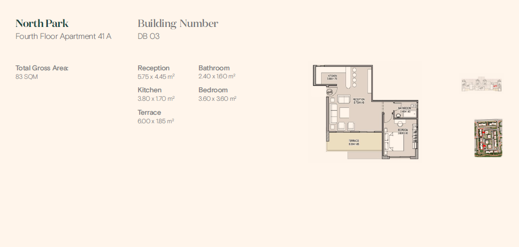 Floor plan for apartment at Taj City