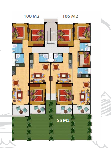 Floor plan for apartment at Lasirena Palm Beach
