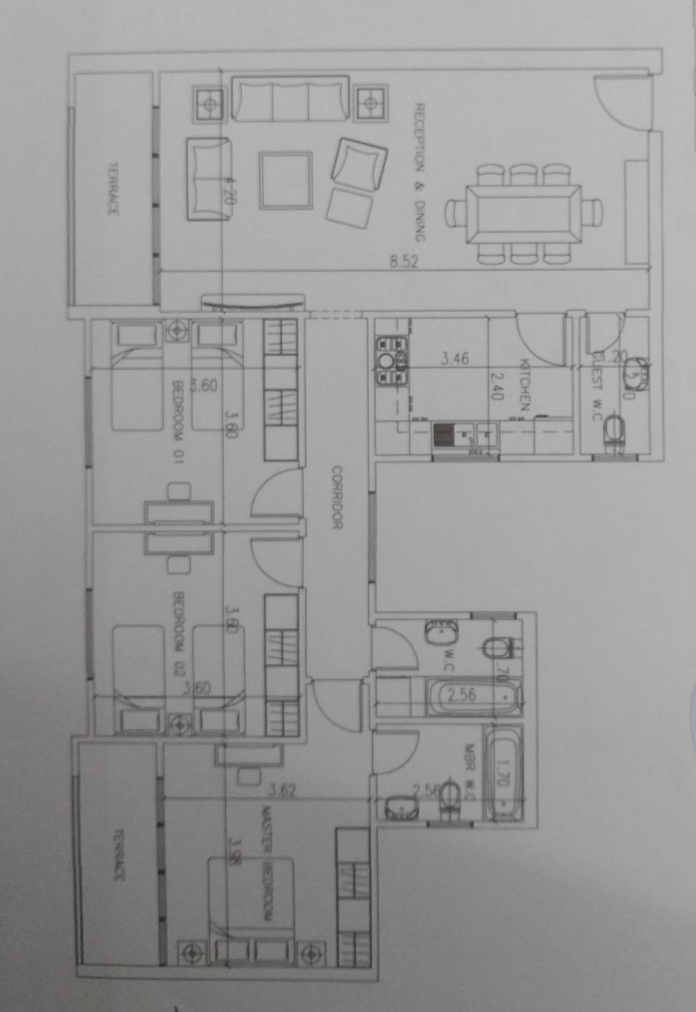 Floor plan for apartment at Midtown condo