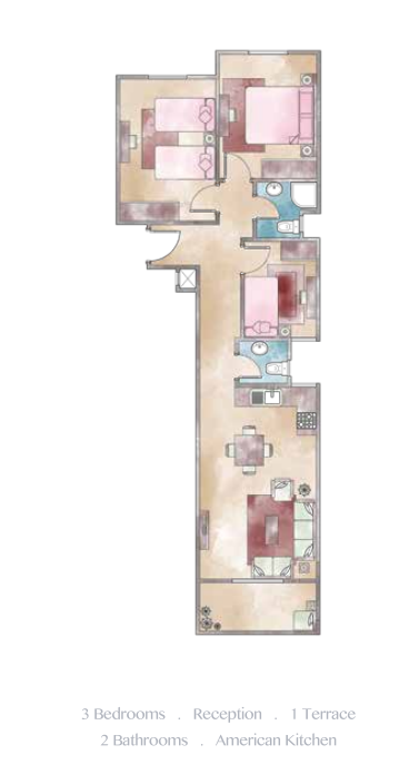 Floor plan for apartment at Lasirena Palm Beach