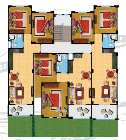 Floor plan for apartment at Lasirena Palm Beach