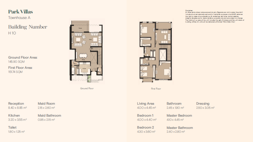 Floor plan for townhouse at Taj City