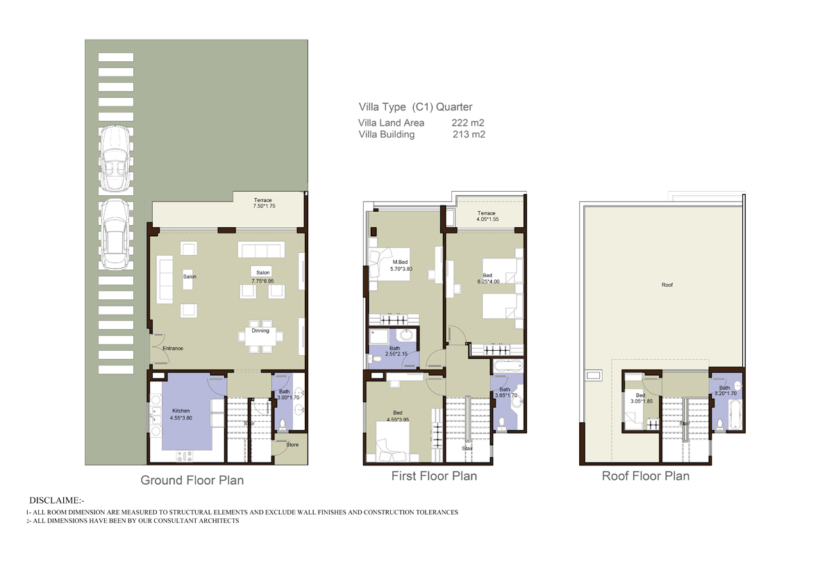 Floor plan for villa at El Patio Zahraa