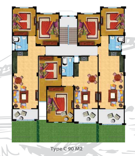 Floor plan for apartment at Lasirena Palm Beach