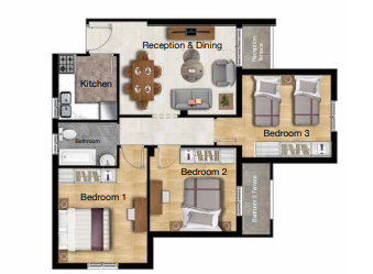 Floor plan for apartment at Ashgar City