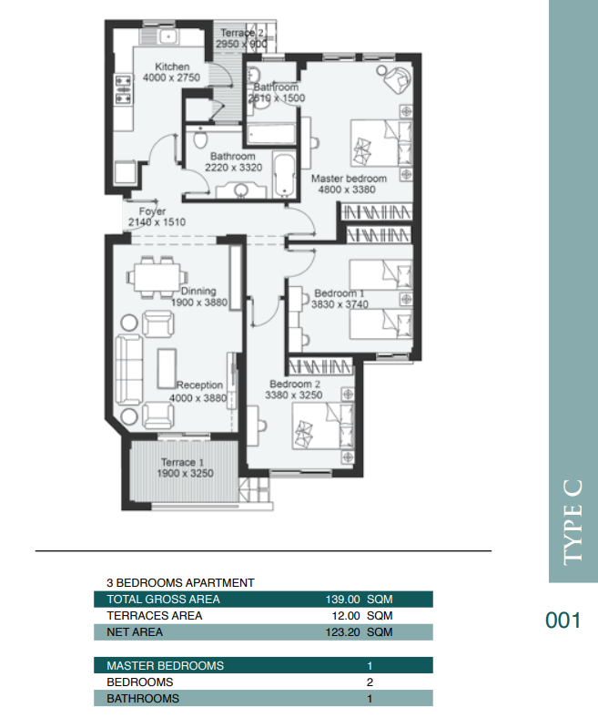 Floor plan for apartment at Ashgar City
