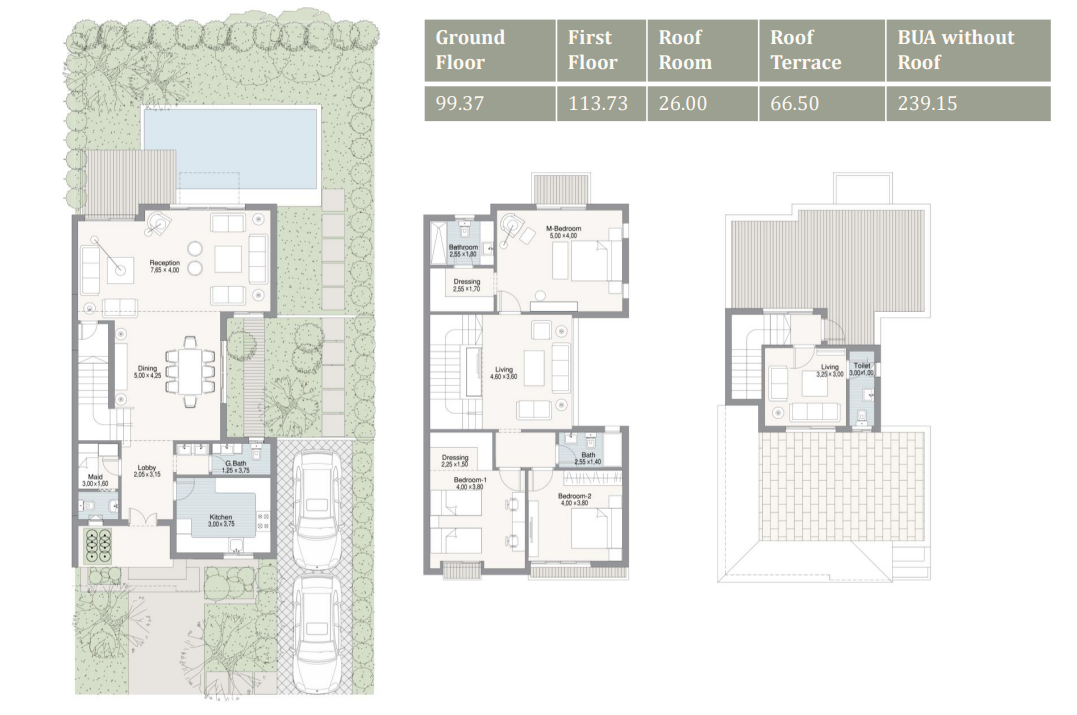 Floor plan for villa at The Hills