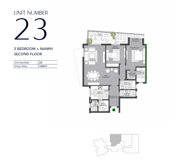 Floor plan for apartment at Entrada