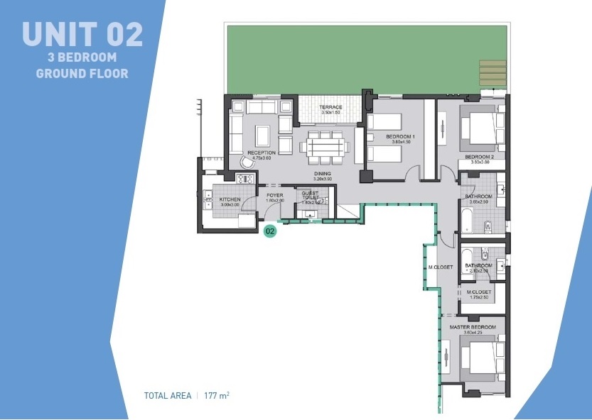 Floor plan for apartment at Villette