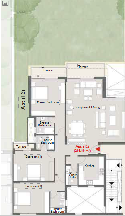 Floor plan for apartment at Capital Gardens