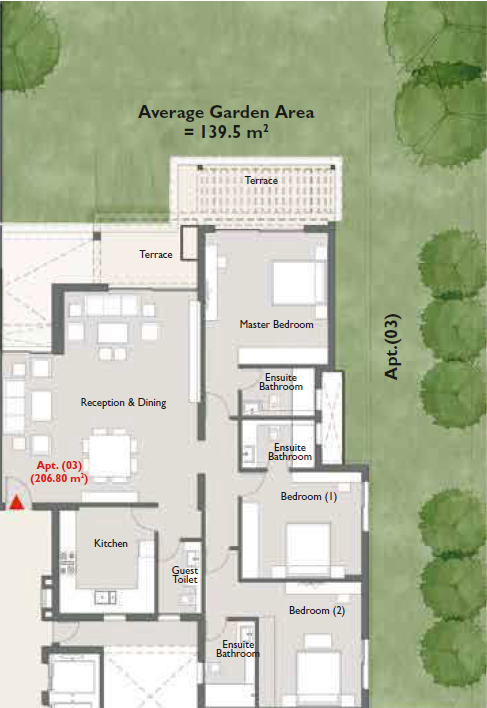 Floor plan for apartment at Capital Gardens