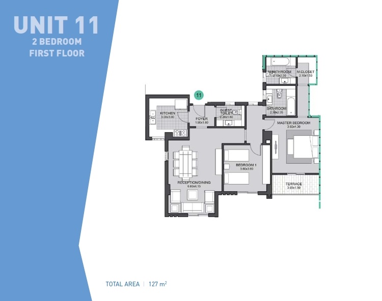 Floor plan for apartment at Villette