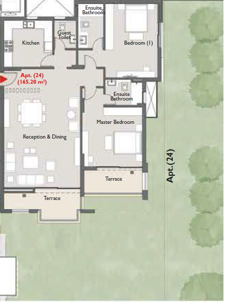 Floor plan for apartment at Capital Gardens
